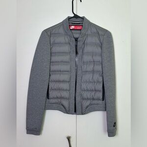 Nike Tech Fleece Aero Loft Women's Gray Bomber Jacket - S